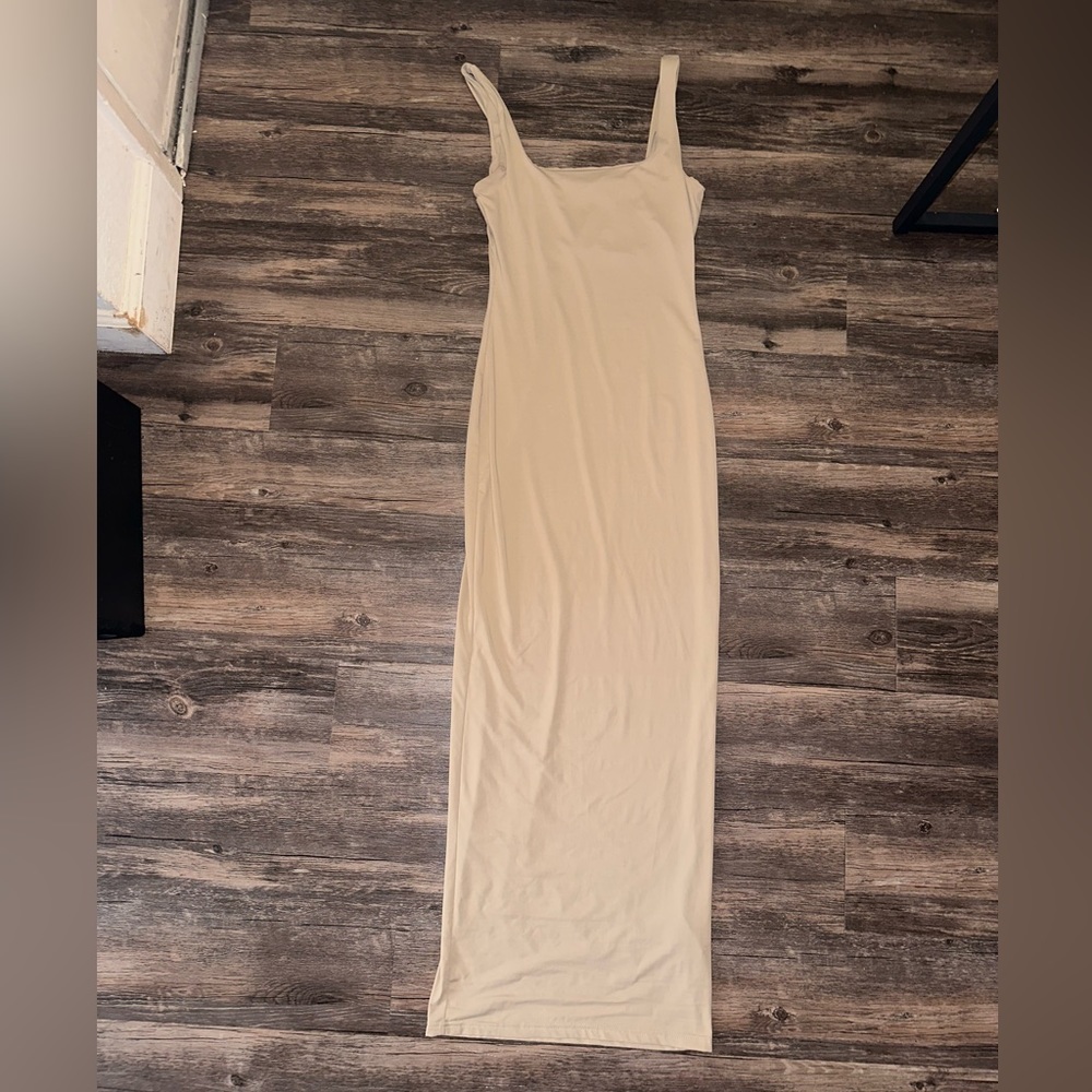 Solid Nude Tan Scoop Neck Tank Dress size XS - Picture 4 of 8